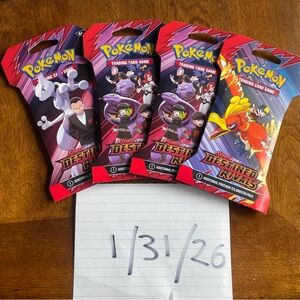 Pokemon Scarlet & Violet Destined Rivals Booster Pack - Red and Purple